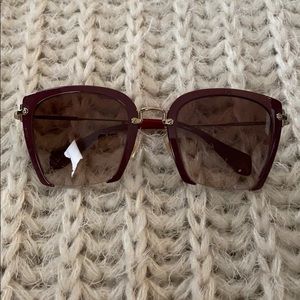 Miu Miu Sunglasses in Burgundy